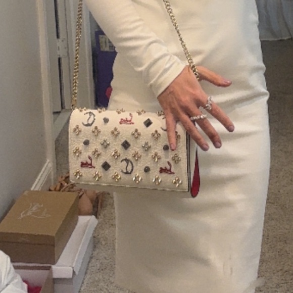 Christian Louboutin White Studded Women's Bag - Picture 8 of 8